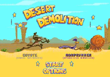 Desert Demolition Starring Road Runner and Wile E screen shot title